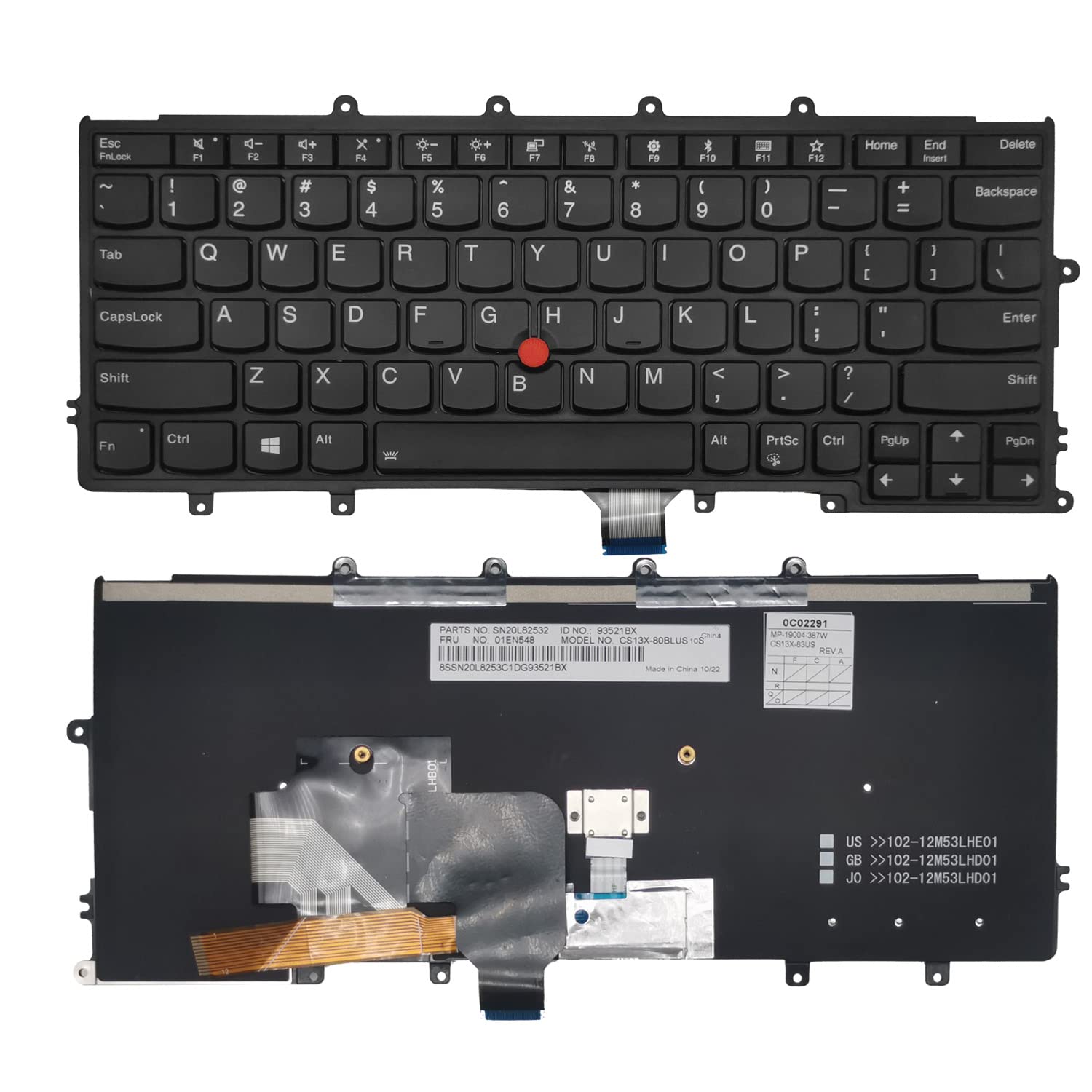 Lenovo - Lenovo Thinkpad X270 usキーボード Lenovo ThinkPad X270 Palmrest with Keyboard with Touchpad
