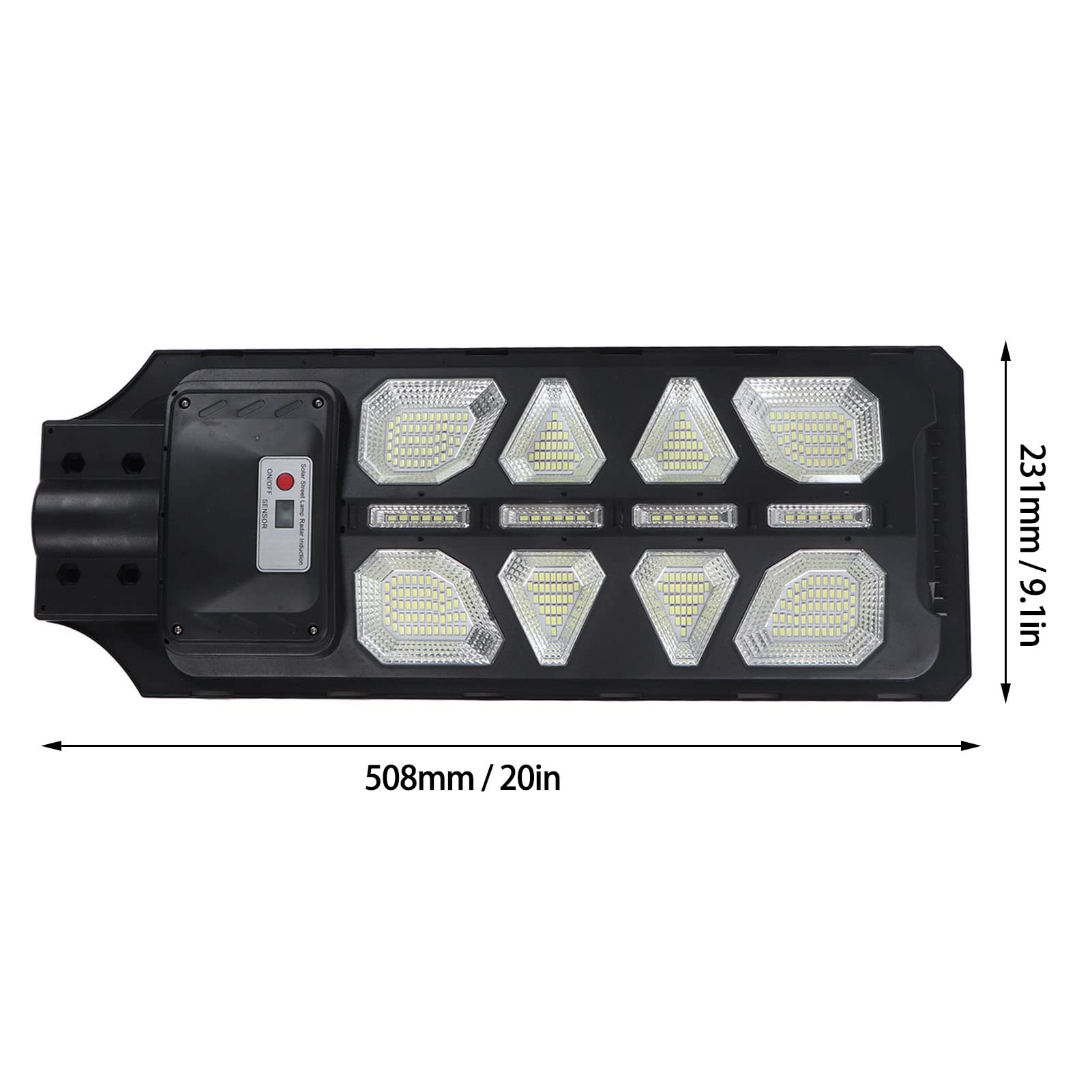 Solar Dusk to Dawn Parking Lot Lights Luci di Inondazione Solari 200W 7500K 12 Head Outdoor Sensore di Risparmio Energetico Impermeabile Lampione Stradale