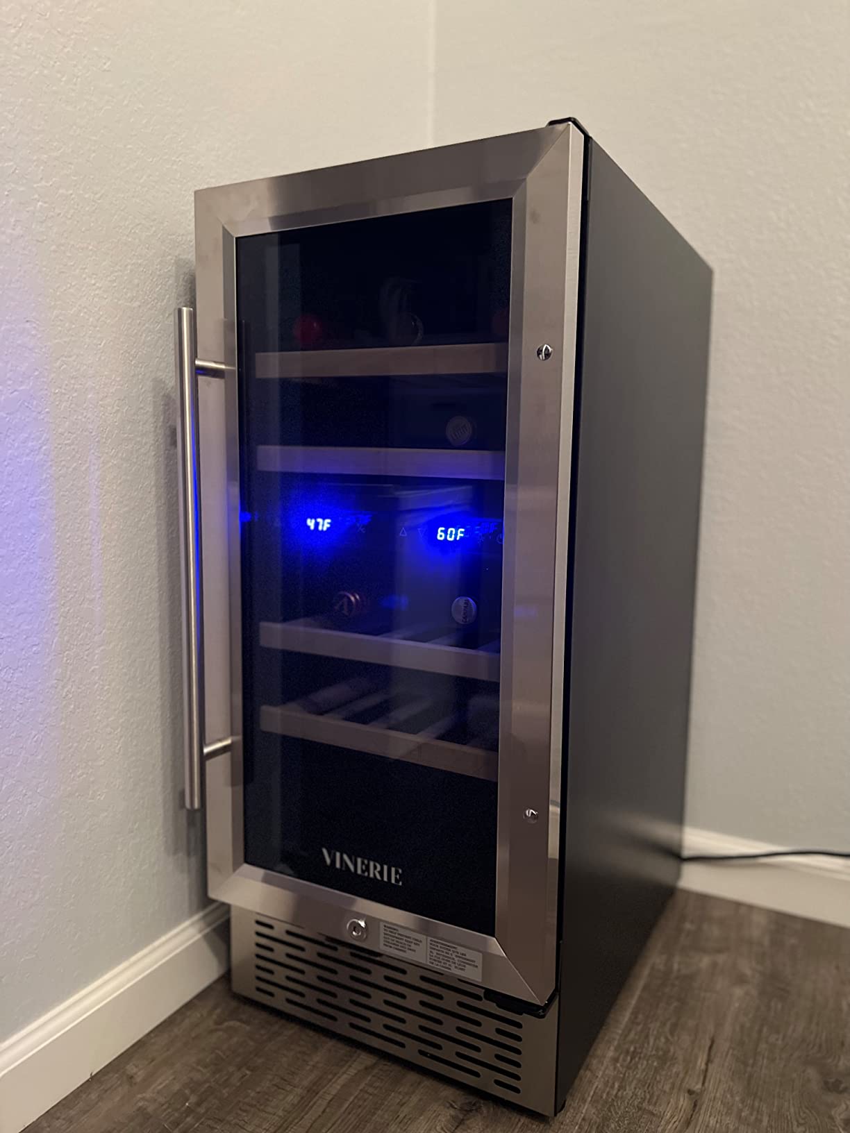 49/mo Finance VINERIE Elegant 15 Inch Wine Cooler Refrigerators, 30