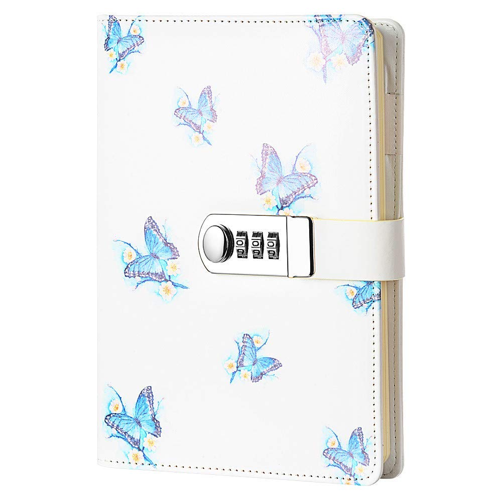 Sealei A5 (8.47 X 5.9 Inch) Lock Journal Diary Notebook Combination Locking Journal Diary (Diary With Combination Lock) (Style 1)