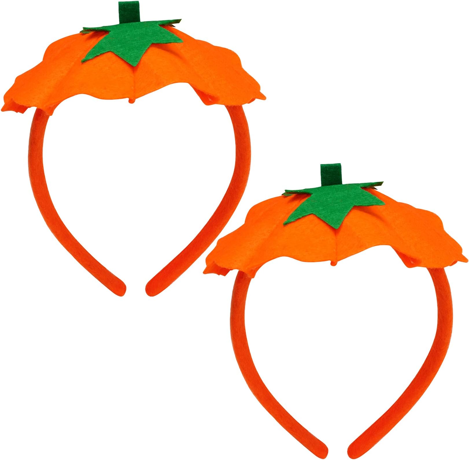 2 Pieces Pumpkin Headbands Hairband Headwear Hair Hoop with Pumpkin Hat