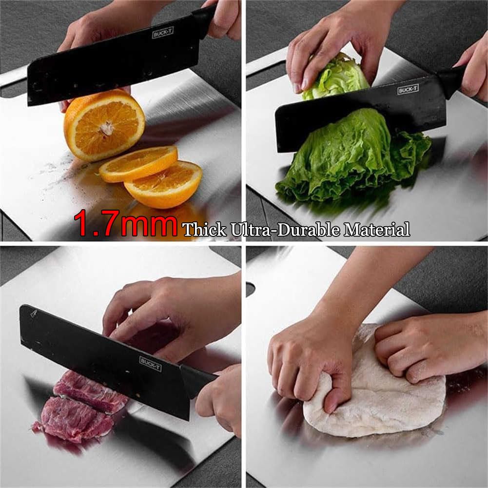 Katuchef Titanium Cutting Board - 2025 Upgraded, Knife-Friendly, Double-Sided, Easy Clean (S, M, L, XL Sizes)