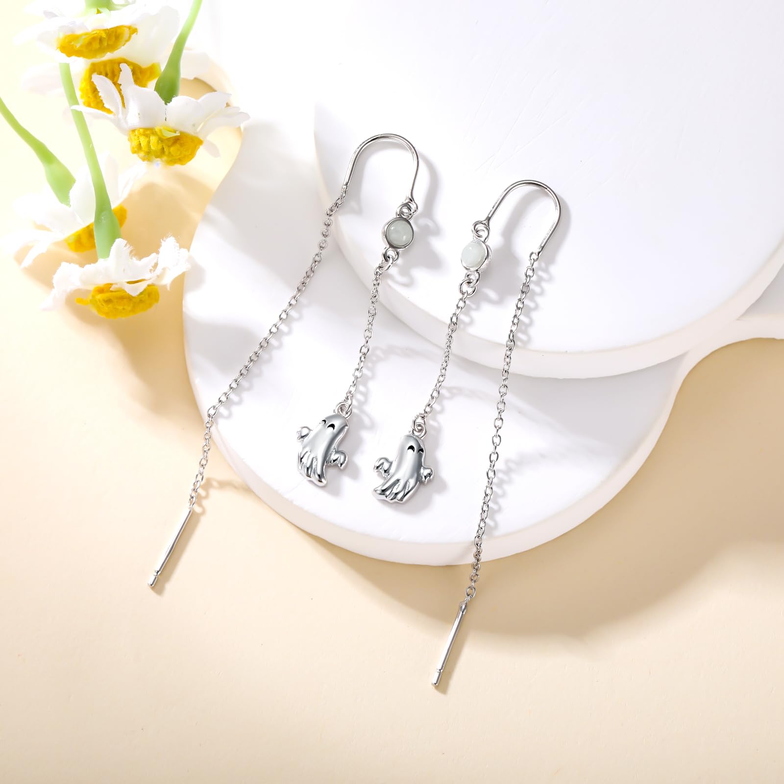 Ohrringe Damen Silber 925 Lebensbaum/Libellen/Oktopus/Meerjungfrauenflosse/Seekuh/Spinnen Ohrringe Schmuck Geschenke für Frauen