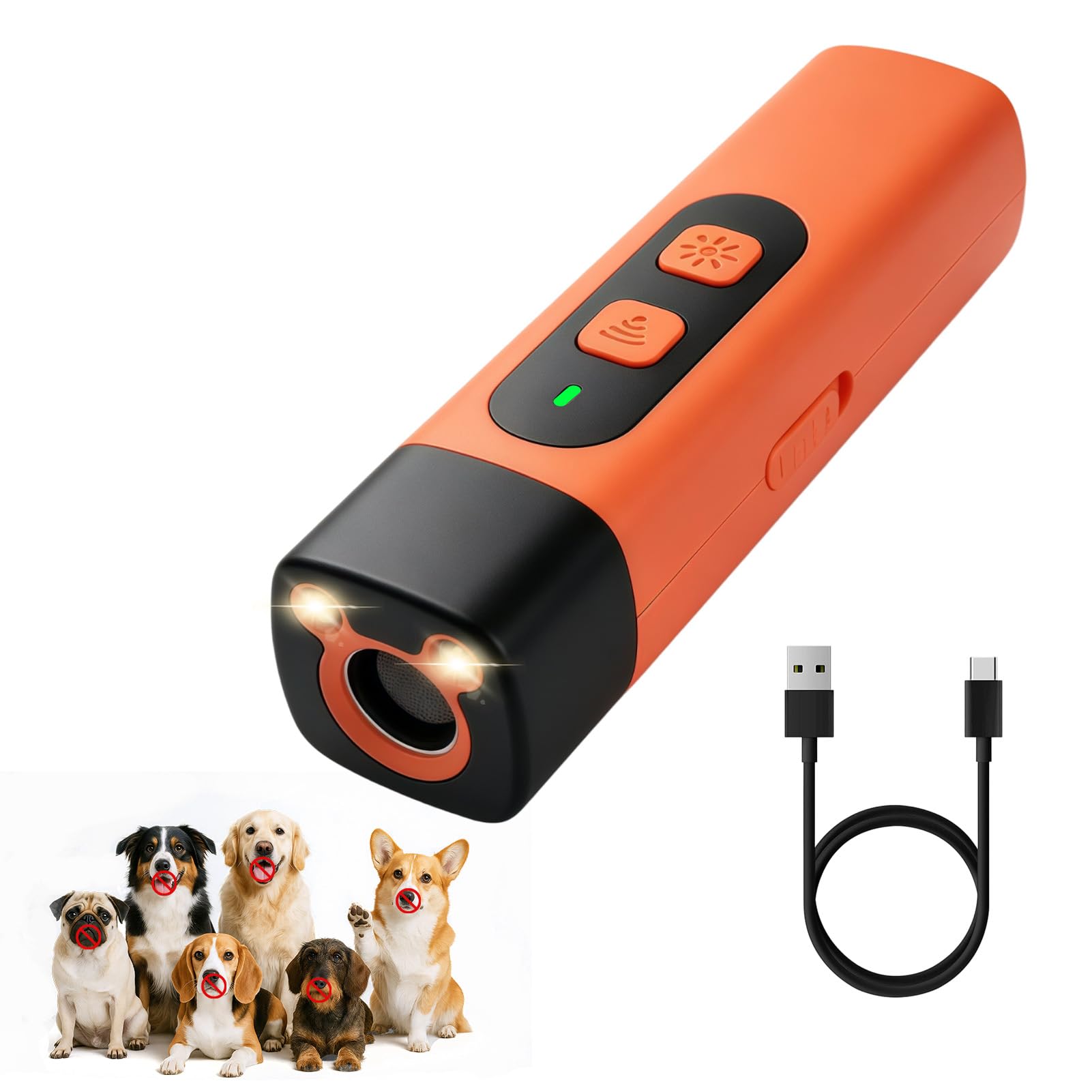 Lumoryx Ultrasonic Anti Barking Device for Dogs with LED, 3 Modes