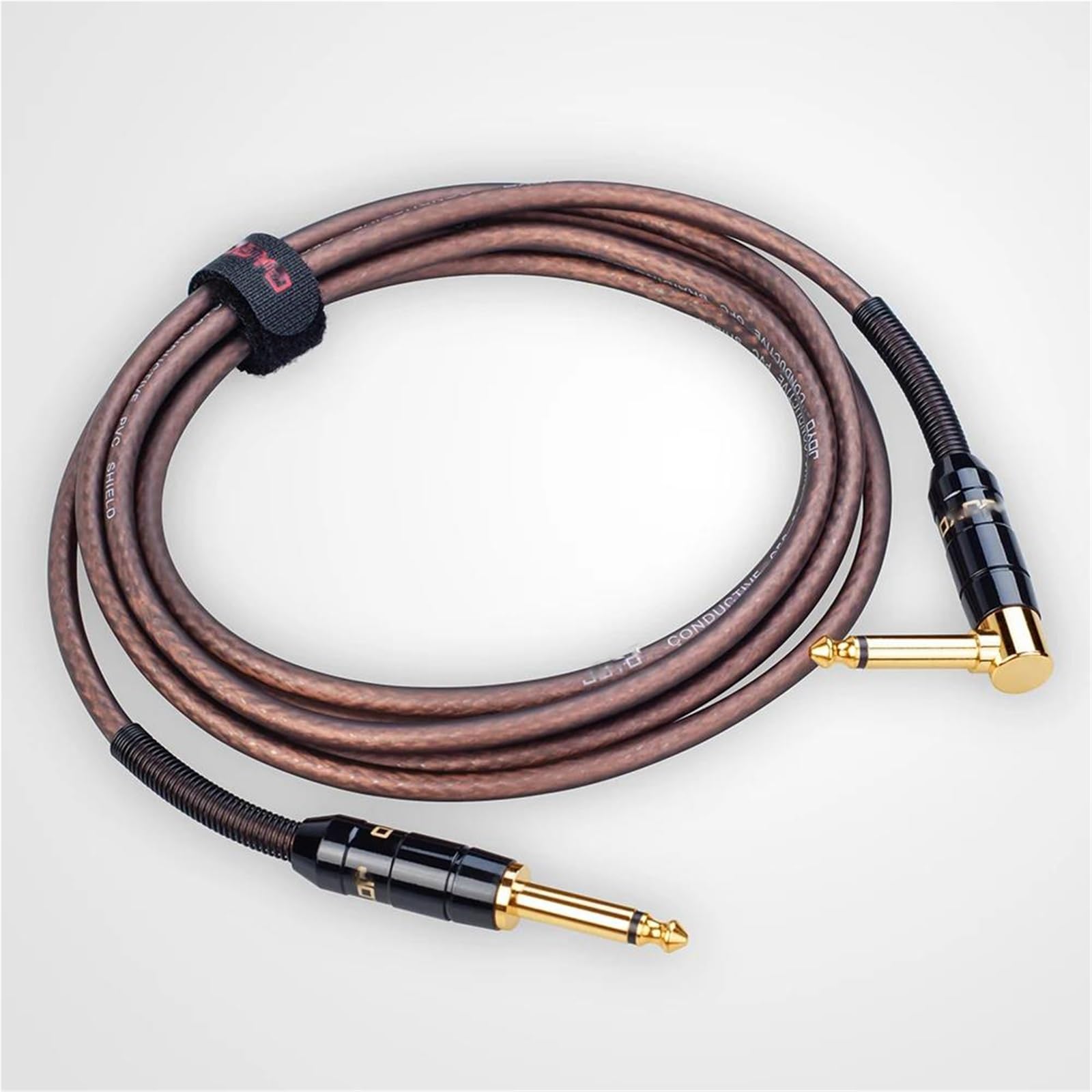 Zestaw Kabli Gitarowych 6 Metrowy Półprzezroczysty Brązowy Gitarowy Kabel Z Redukcją Szumów PVC Akcesoria Do Instrumentów Muzycznych