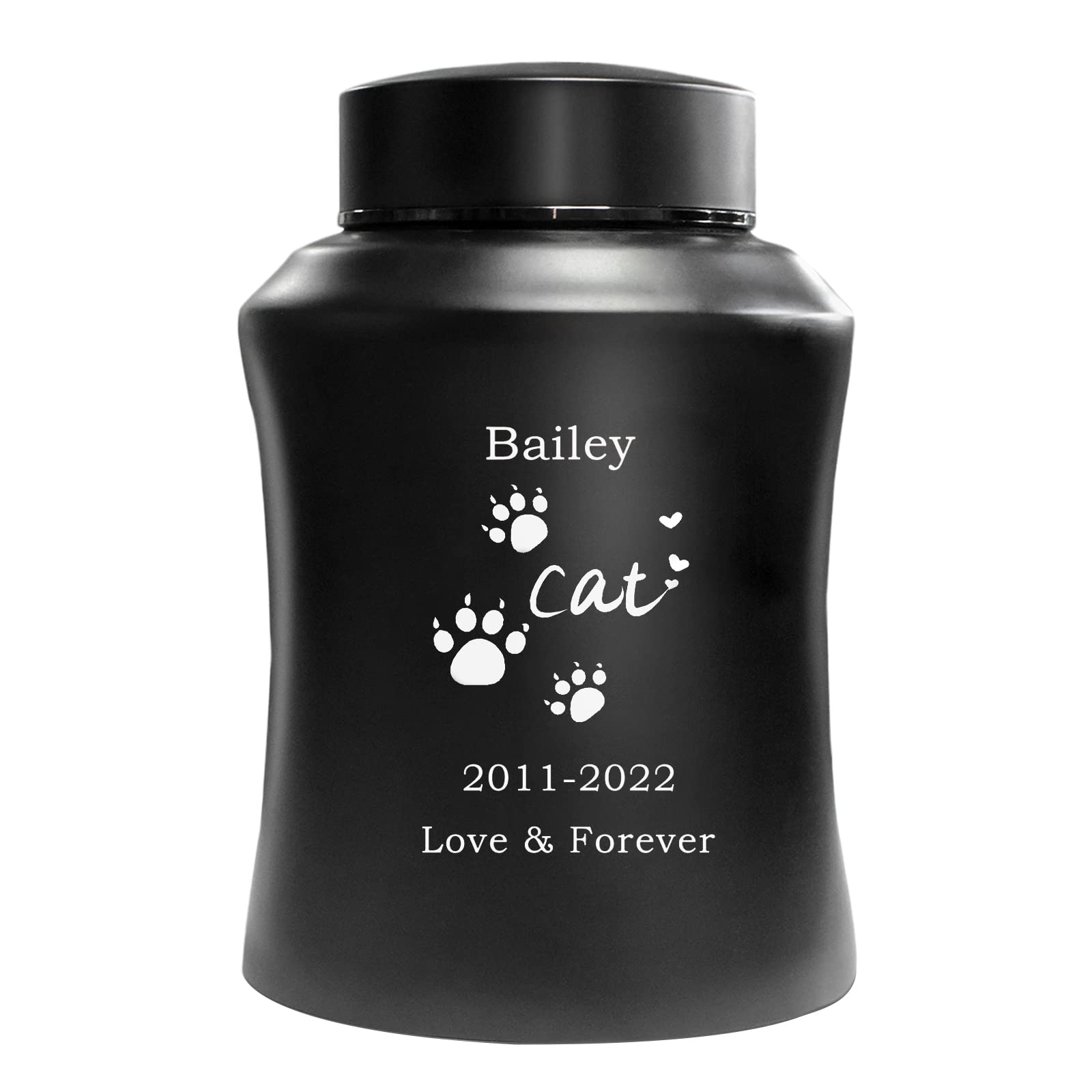 Customize Pet Urn, Pet Urns for Cats Ashes, Personalized Pet Urns with Paw Print, Stainless Steel Cremation Pets Box for Cats, Pet Ashes Keepsake for Cat Ashes, Pet Ashes Keepsake for Small Animals