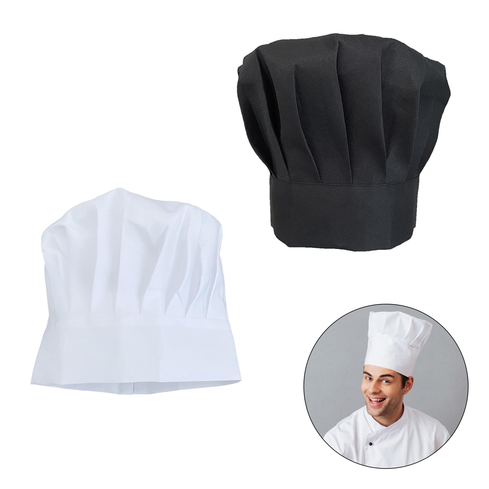 EPIPHQNY Beanie, Kitchen Hat Keep Hair Neat Kitchen Elastic Baker Hat Working Hats Baking White for Cooking Baking Stays Tidy