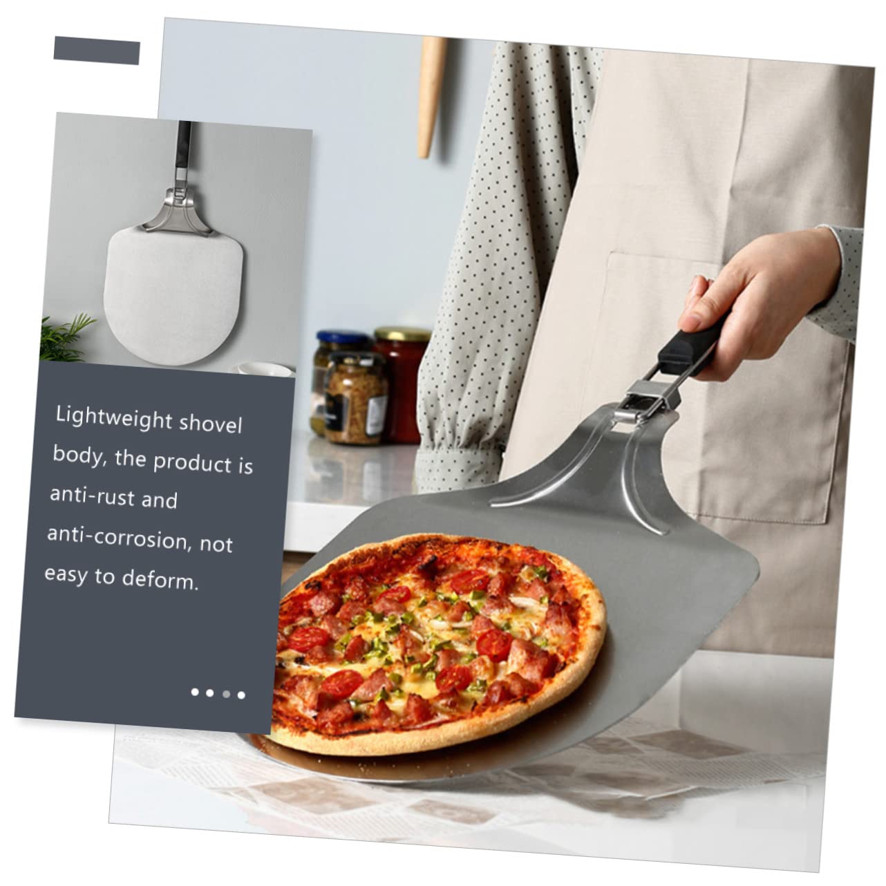 VALICLUD Spatule à Pizza Domestique Pelle à Pizza Fournitures De Cuisine Pratique Pour Gâteaux Desserts