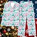 Fashion Christmas Pajama Sets for Women Casual Long Sleeve Button Down Shirts Sleepwear and Long Pants Lounge Set