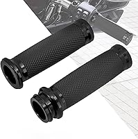 Vista 1 de HDBUBALUS 1" Electronic Throttle Defiance Handlebar Grips 25mm Hand Grips Fit for Harley Touring Street Glide Road King Road Glide Electra Glide