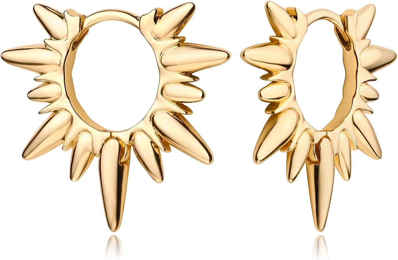 MYEARS Women Earrings Gold Huggie Hoop 14K Small Simple Hypoallergenic Everyday Jewelry