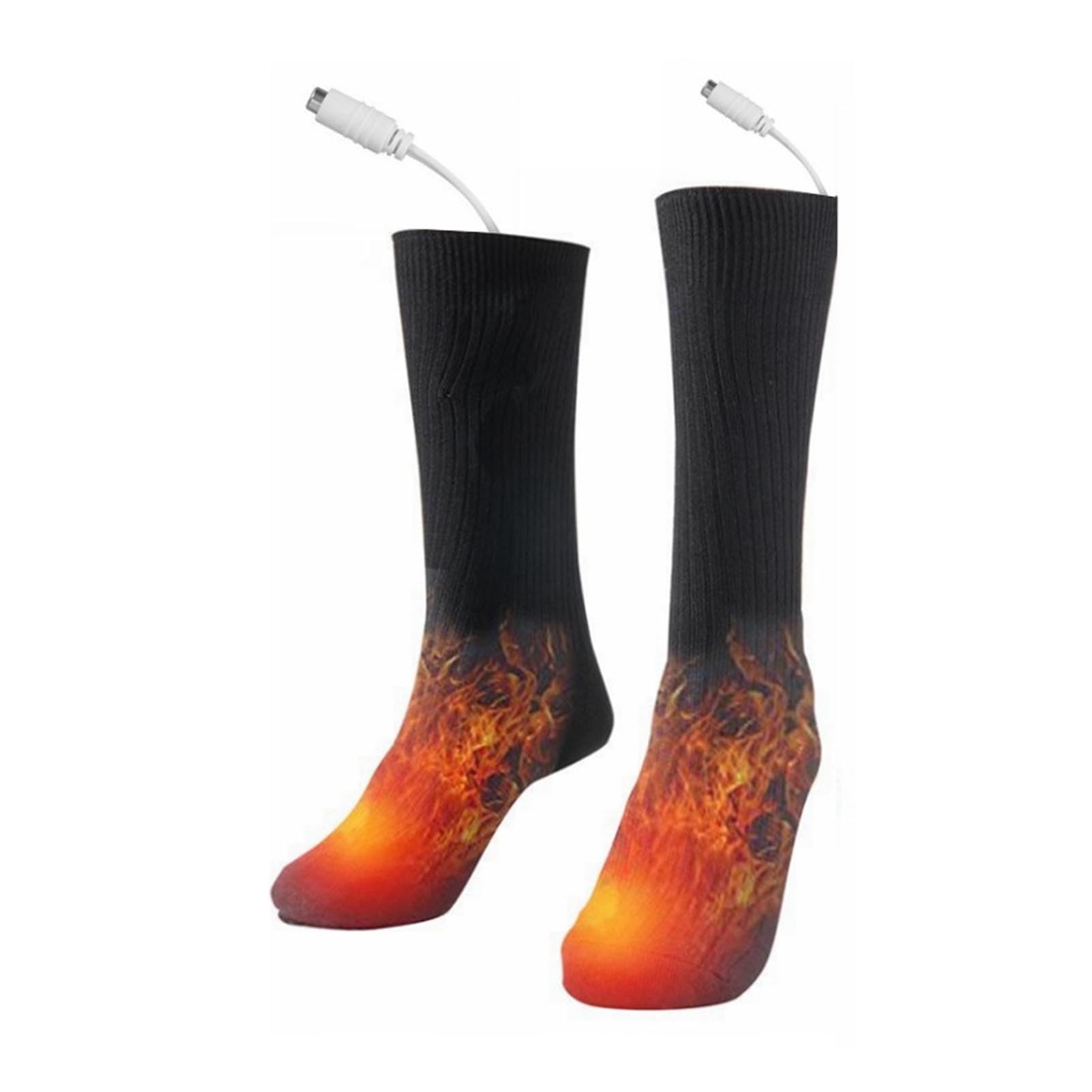Nurnesy Electric Heated Socks - Intelligent Temperature Control (3 Heat Settings), Washable Reusable USB Charging Socks for Winter