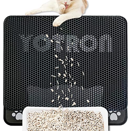 YOTRON Cat Litter Mat matï¼Œ26inch*23inch Litter Gathering mat cat Supplies Litter mats Extra Large Easy Clean cat Litter Catcher-Super Size
