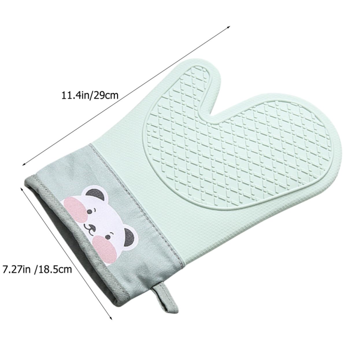 Didiseaon 10 Pezzi Guanti da Forno in Silicone e Cotone, Resistenti al | Protezione Antiscottatura, Presa Antiscivolo, Lavabili in Lavatrice, per Cottura Domestica e Barbecue, Verde