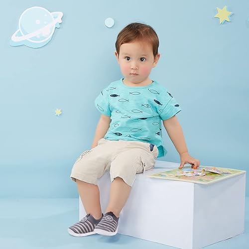 Vista 2 de Tenis antideslizantes para los primeros pasos, bebés, niños y niñas de 6, 9, 12, 18 y 24 meses