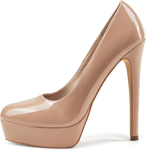 Elisabet Tang - Zapatos de tacón alto con plataforma para mujer, con puntera abierta, tacones de 5.5 pulgadas (14 cm) de alto, de stiletto, para