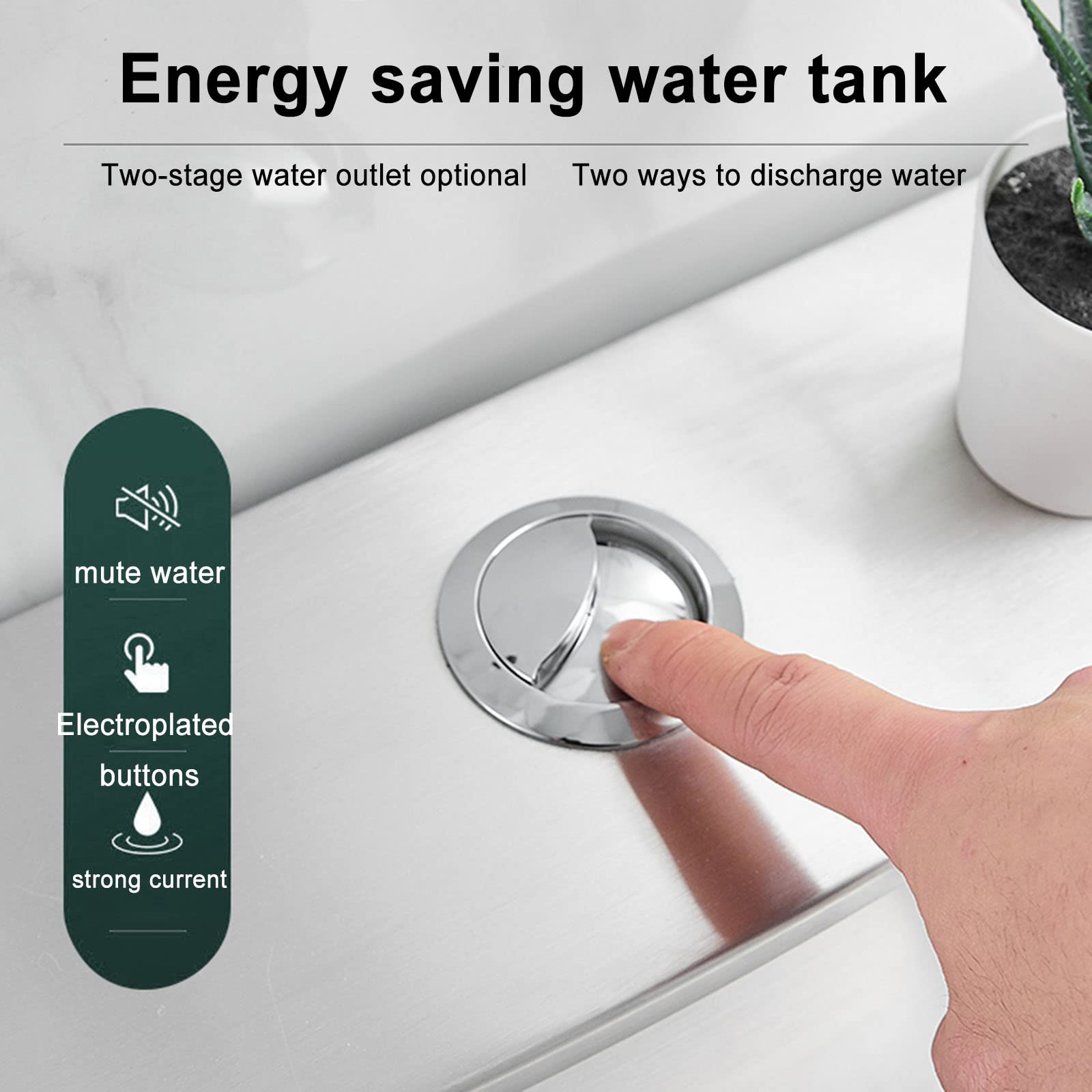 Toilette da bagno commerciale in acciaio inox 304 – doppio scarico, alta efficienza monopezzo, risparmio idrico, sedile con chiusura ammortizzata, copertura e copertura in PP, drenaggio a