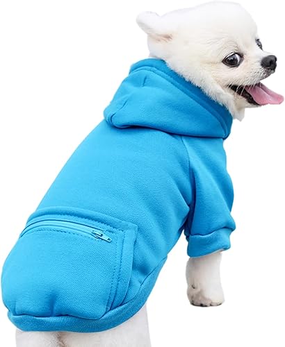 Miniatura 54 de Jecikelon - Sudadera con capucha y bolsillos, cálida para invierno, para perros pequeños, ropa de abrigo para chihuahuas, disfraz para cachorros