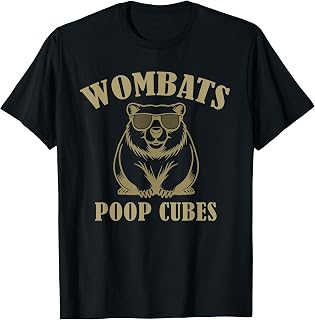 Wombats Poop Cubes Cool Wombat Sunglasses T-Shirt