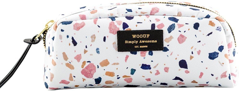 Woouf White Terrazzo Beauty Make Up Bag