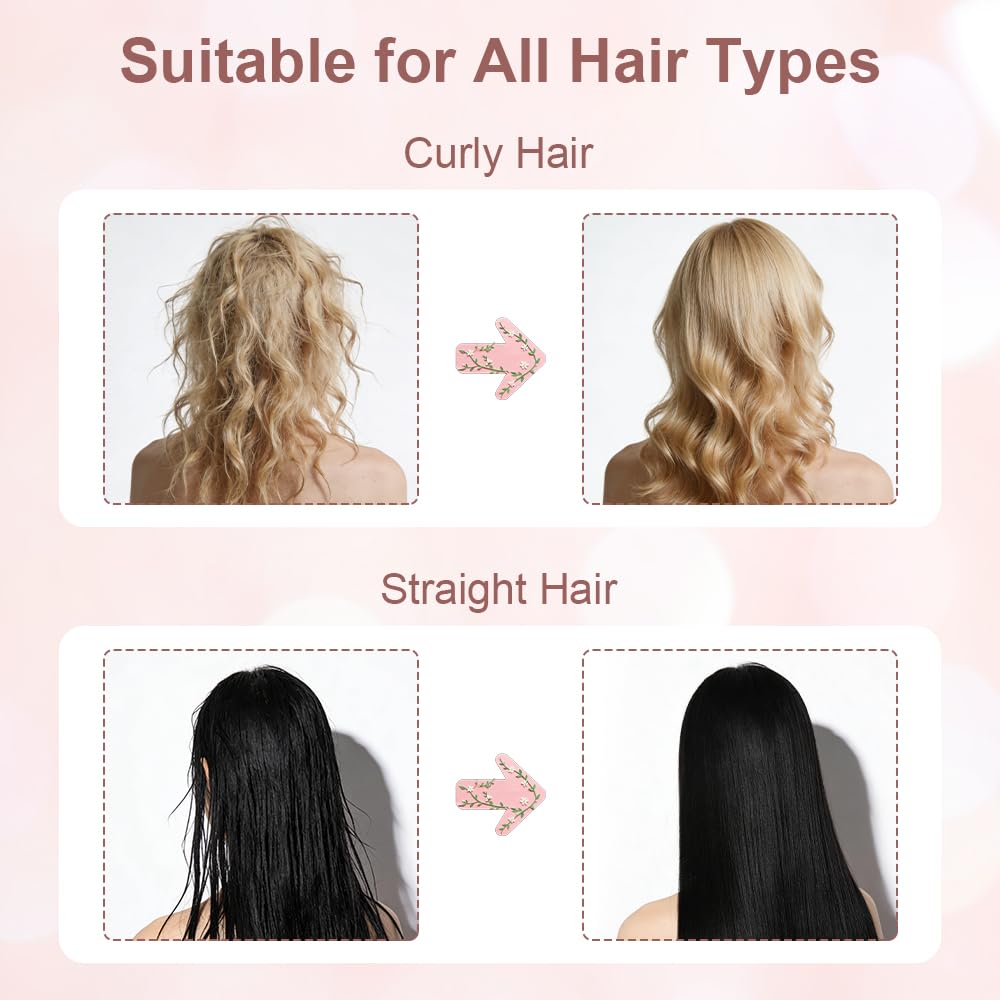 Upgraded Round Volumizing Brush Attachment for Dyson Airwrap HS01/HS05/HS08 for Fast Drying, Smooth Straightening, Big Curls & Add Volume