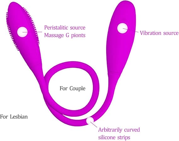 Vibrador anal de silicona con doble vibración, juguetes ...