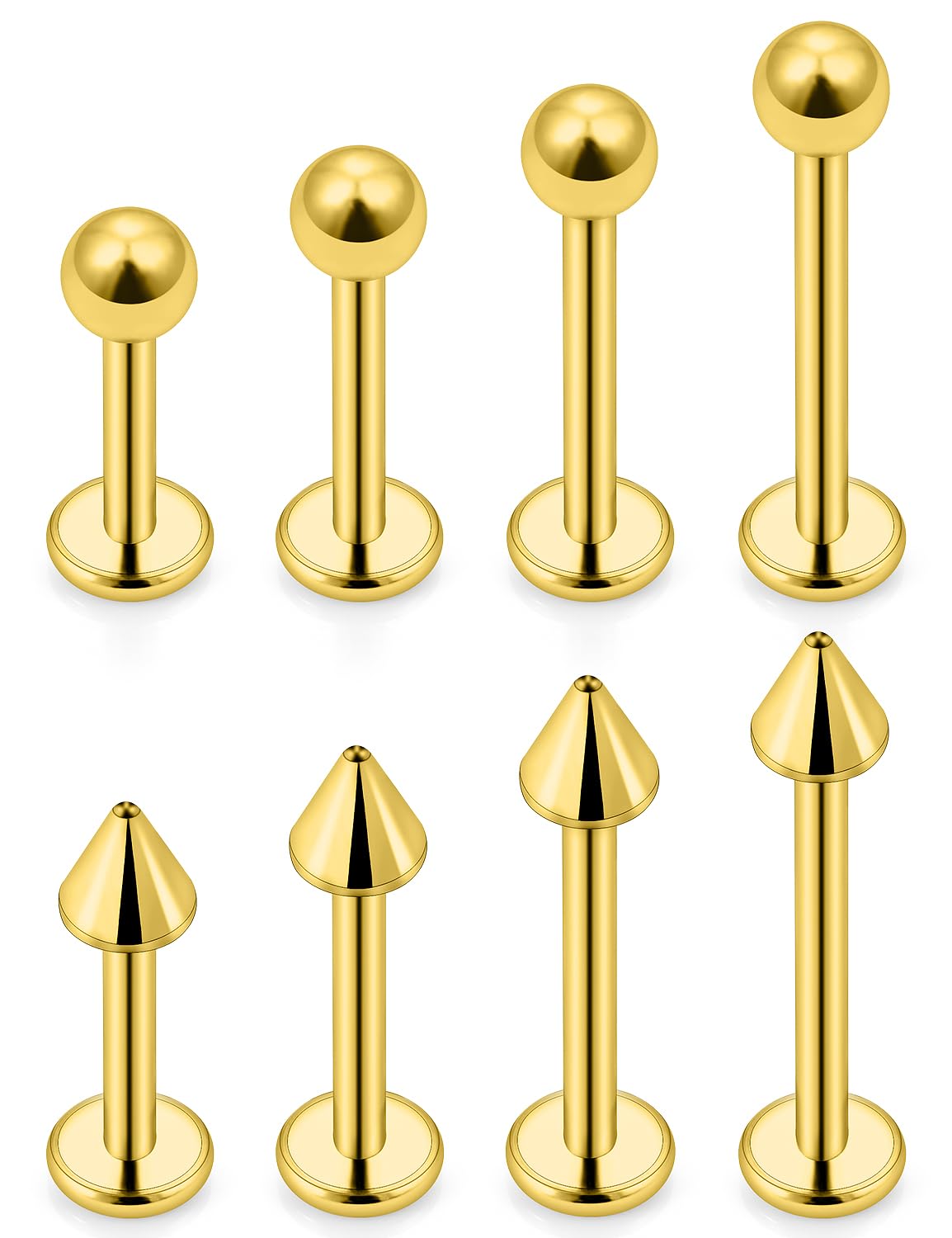 Ovxznts 16G Lip Rings Surgical Steel Snake Bite Jewelry Labret Jewelry Monroe Lip Barbell Ring Tragus Helix Piercing Jewelry for Women Men 6mm/8mm/