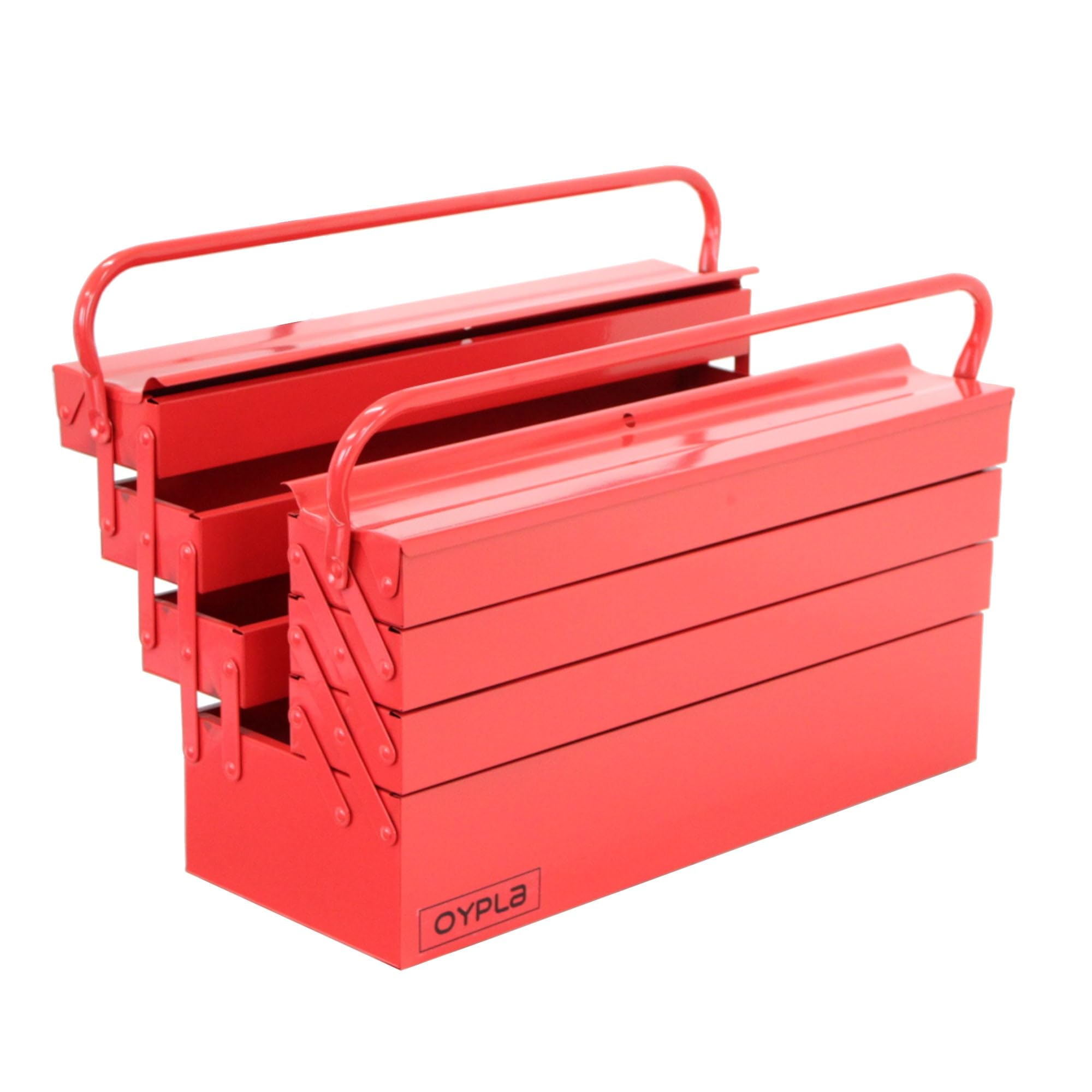 Oypla 4 Tier 7 Tray Heavy Duty Metal Cantilever Tool Box 21" / 530mm