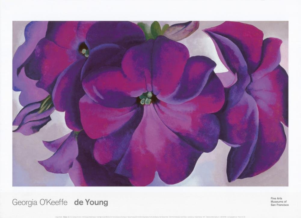 希少! ia O'Keeffe Petunia,1925 Poster Petunias, c.1925 Art Print by Georgia O'Keeffe 36 x 26in : Amazon