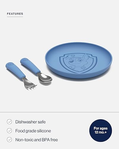 Miniatura 3 de Lalo PAW Patrol - Juego de platos y utensilios para niños, apto para lavavajillas, sin BPA durante más de 12 meses, incluye plato, cuchara