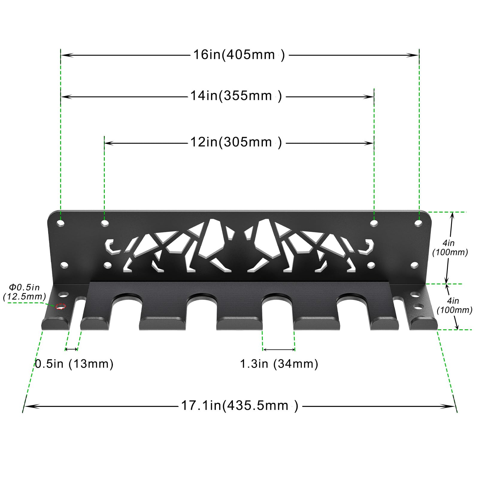 Kipika Versátil soporte de barra de pared con ganchos para barras de pesas con capacidad para barras de pesas de menos de 33 mm y accesorios de fitness, organización de gimnasio eficiente para uso