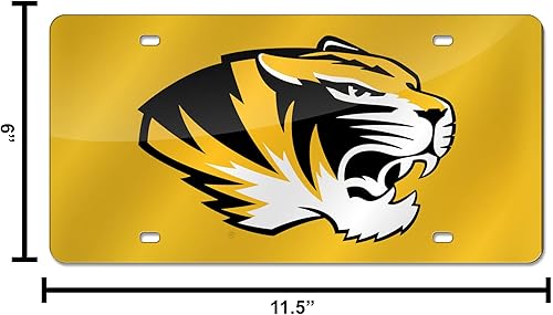 Miniatura 382 de Rico Industries Placa de matrícula de metal con incrustaciones láser de Florida Gators de la NCAA plateado,Alternativo,Negro -,Negro/Plata,Azul,azul