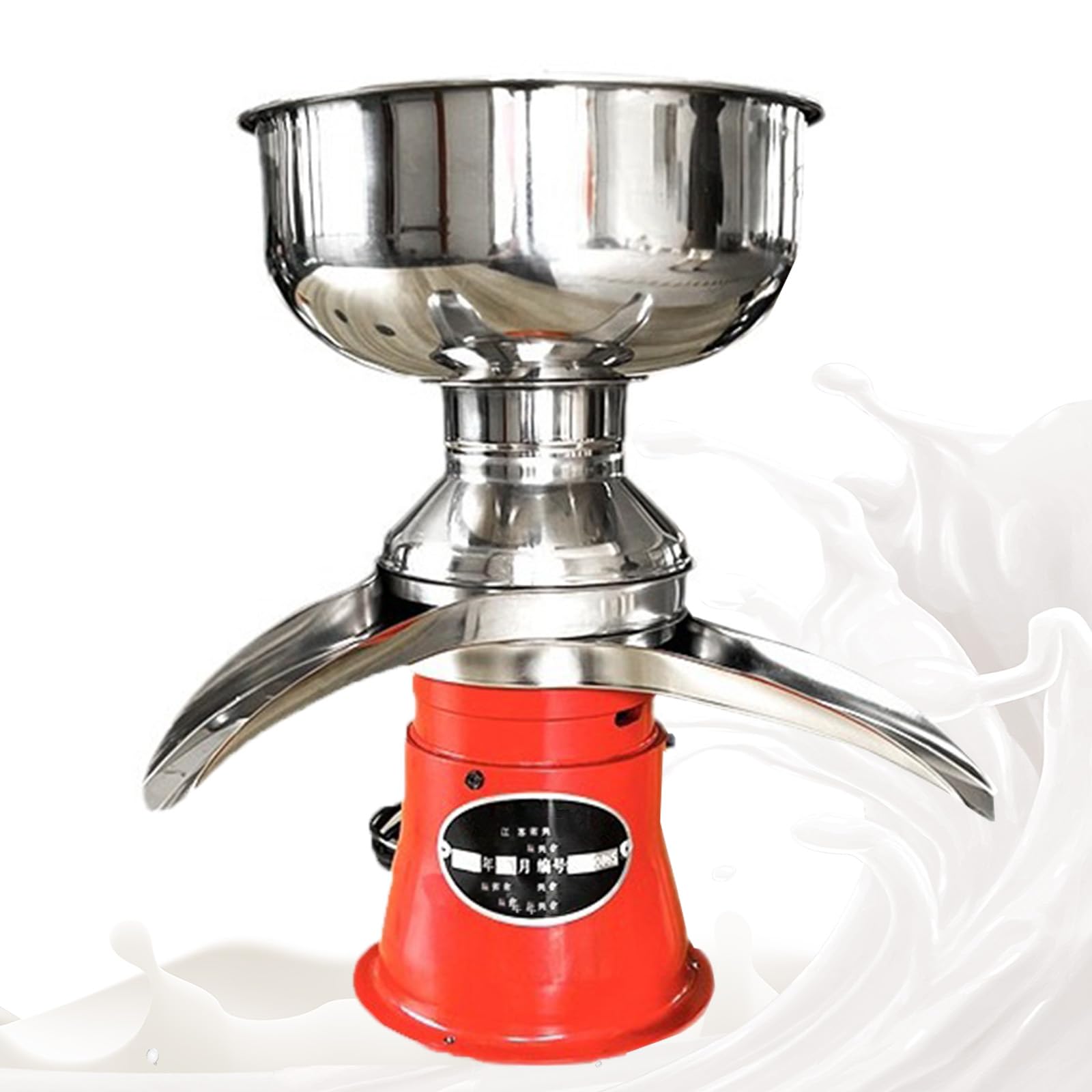 Separatore per latte elettrico, in acciaio inox, capacità 5 l, 9500 giri/min, ad alta efficienza, ideale per prodotti lattiero-caseari, uso domestico e commerciale