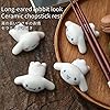 Amazon.com: ABOING Naughty long ear rabbit ceramic chopsticks holder ...