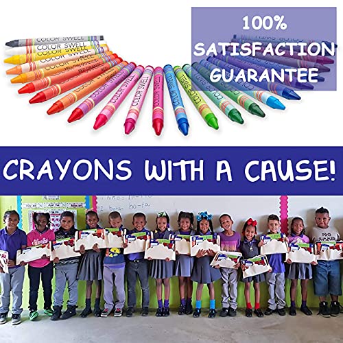 Color Swell Bulk Crayon Packs - 36 Boxes Of 24 Vibrant Colored Crayons Of Teacher Quality Durable Bulk Crayons For Classroom And Home #TOP7