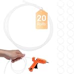 10 Pack Long Hot Glue Stick Rolls - 3.28 FT Long x 0.27" Diameter Mini Hot Glue Sticks for Fabric, Wood, Metal, Glass, Plastic, Floral