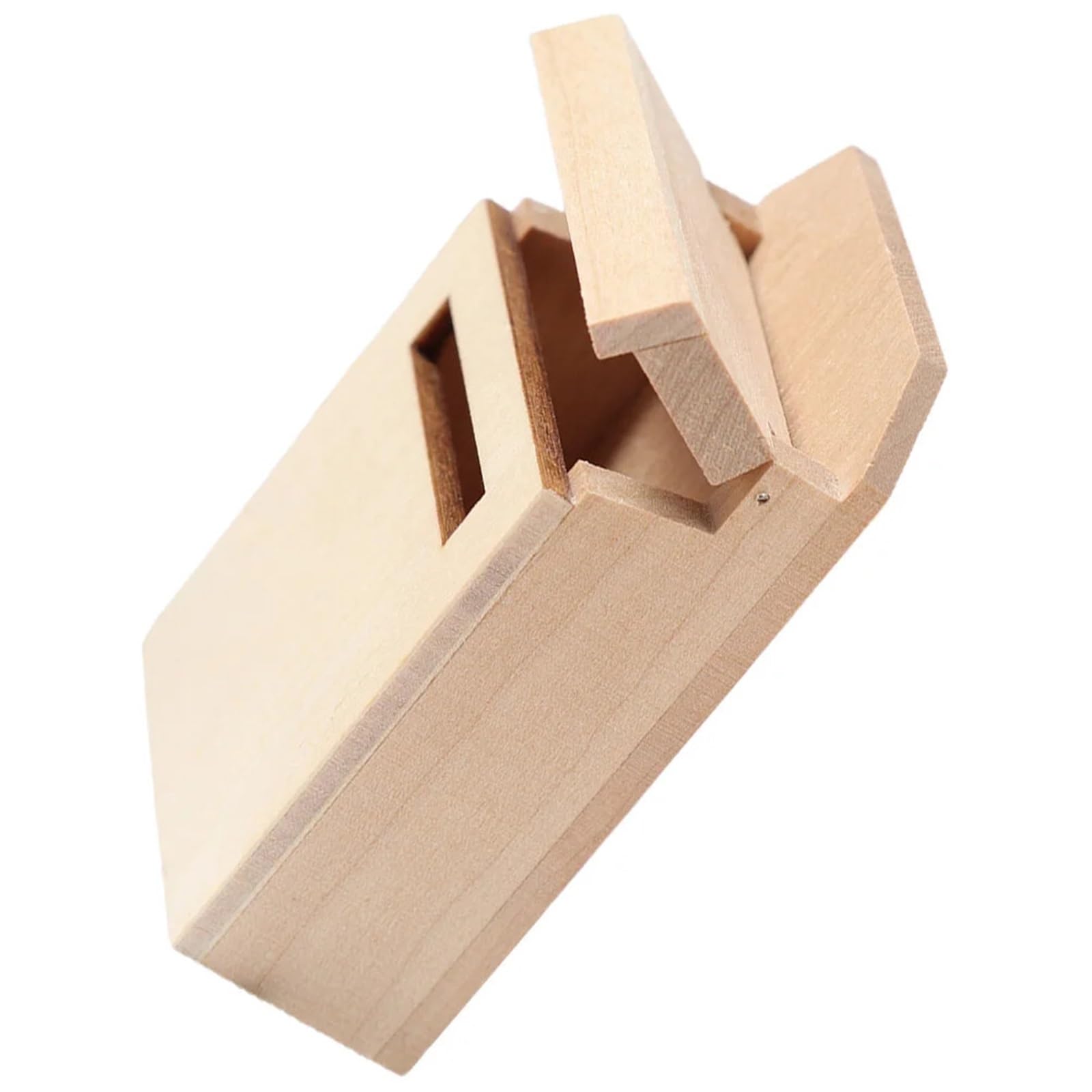 Mailbox Wooden Mailbox Model For House Accessories Decorative Micro Furniture Wood Blank DIY Mini Container Garden for Home