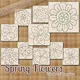 Spring Flowers Embroidery Redwork Embroidery Machine Designs on CD - Multiformat - 10 Designs