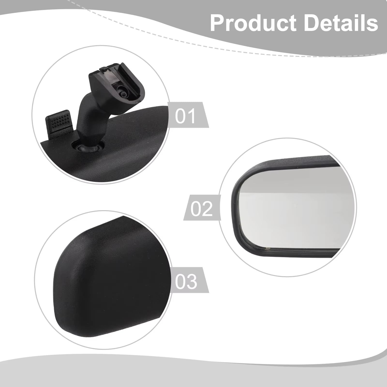 Retrovisore Per Auto Specchio Retrovisore Grandangolare Per Mazda Per 5 2006-2007 | Specchietto retrovisore grandangolare regolabile Specchietto retrovisore antiriflesso