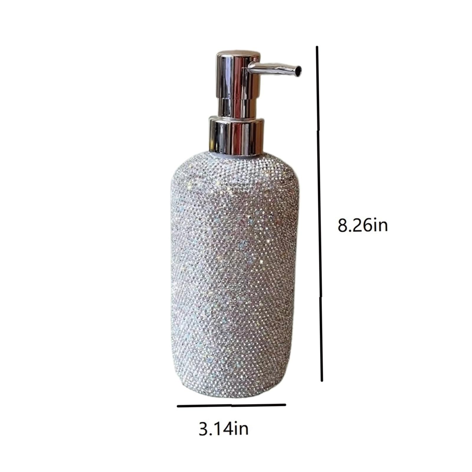 Dispenser da banco per detersivo per piatti Bottiglia for lavaggio a mano in plastica liquida for bagno, cucina, doccia decorativa brillantezza creativa Accessori per il bagno(Purple)