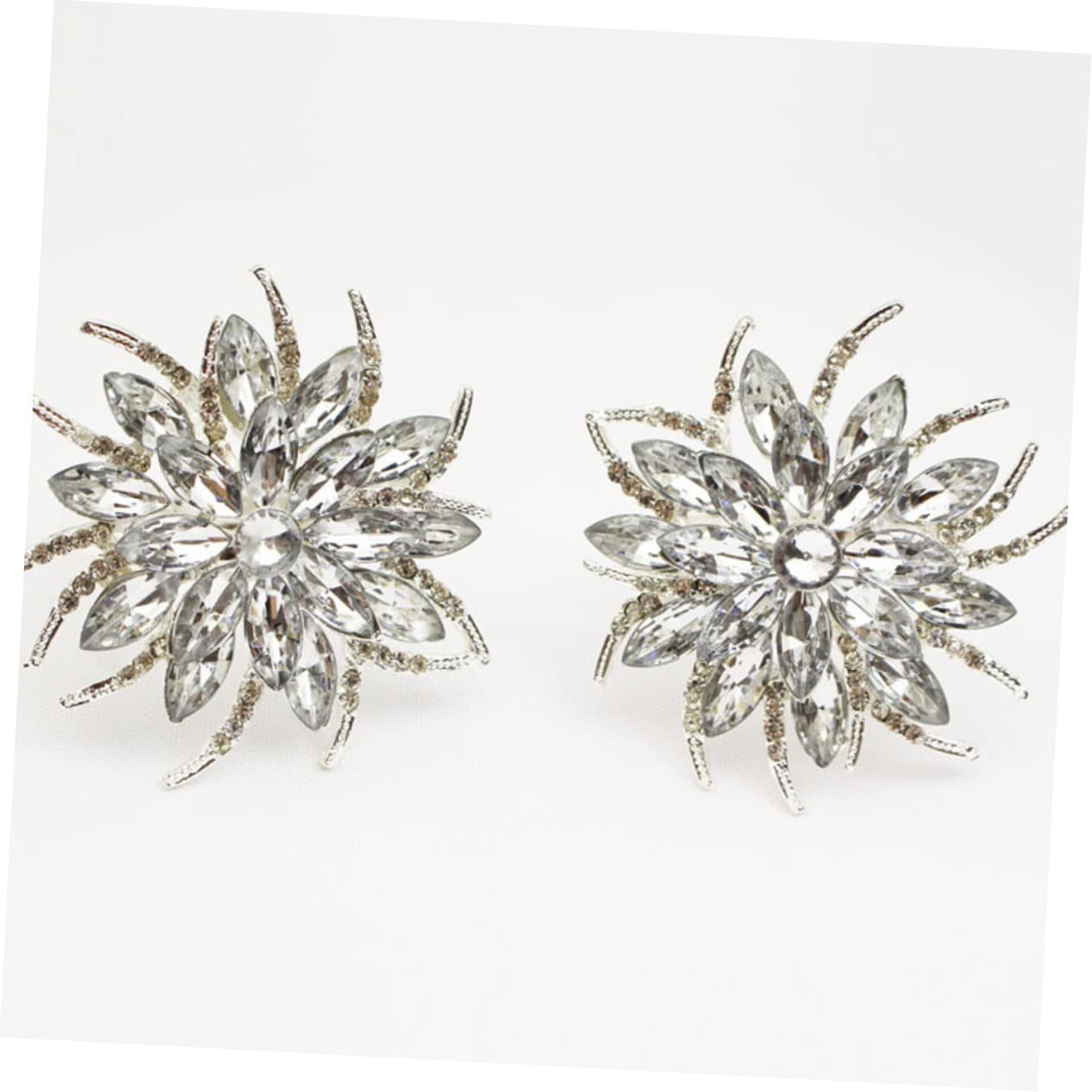 ABOOFAN 2sätze Lotus-Form Weihnachts-Rhinestone Serviettenringe Napkin Buckles Für Hochzeiten Und Dekorative Tischaccessoires