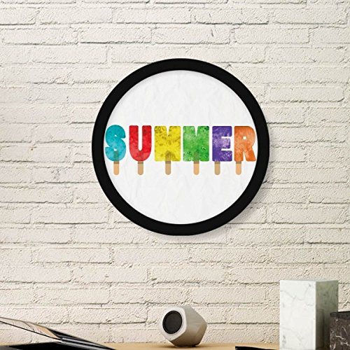 Glace peinture d'art cadre en bois ronde DIYthinker été haut de gamme