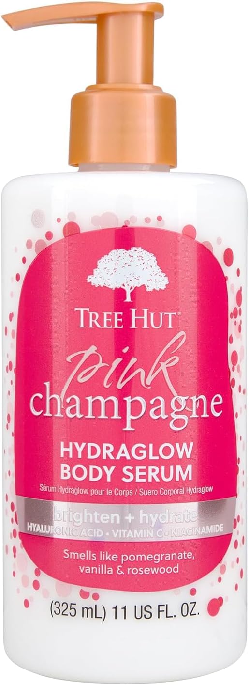Pink Champagne Hydraglow Body Serum, Brighten & Hydrate, with Hyaluronic Acid, Vitamin C & Niaciamide, 11 Oz.