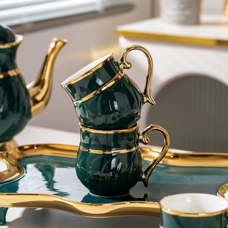 Amazon.com | Ecentaur 14-Pieces Porcelain Teapot Set Ceramic