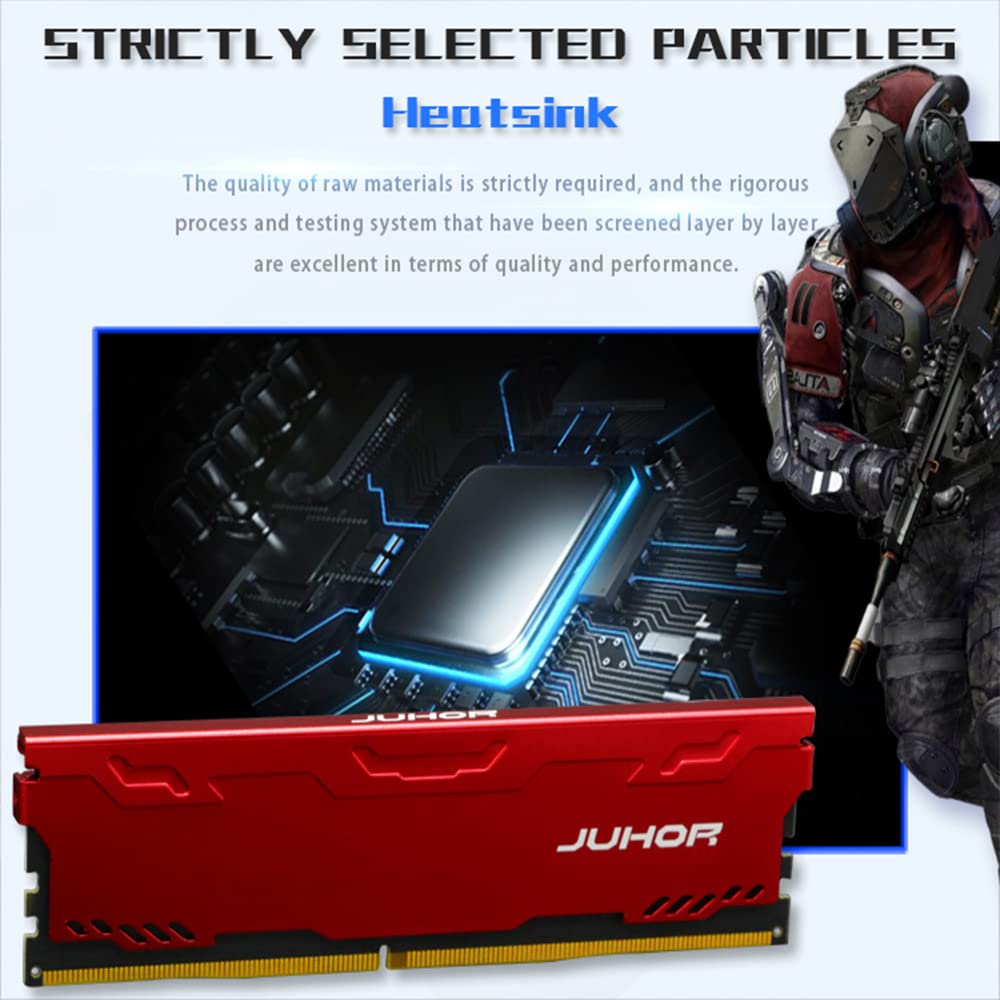 JUHOR PC Computer Memory DDR4 RAM 8GB (4GBx2) 2666MHz (PC4 21300
