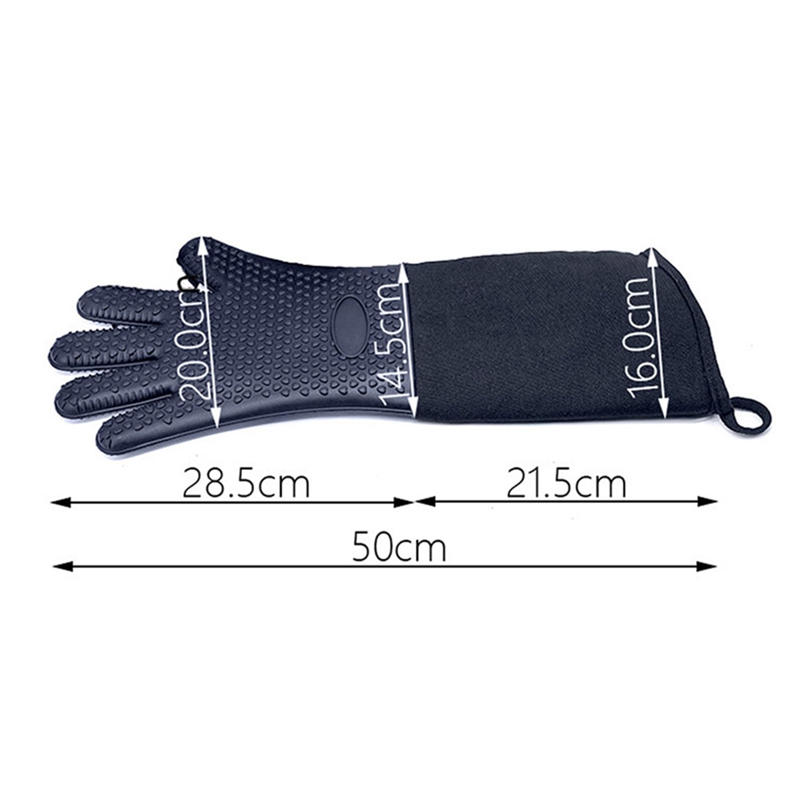 MRKU Gants de Cuisine Extra Longs, Unis, résistants à la Chaleur et antidérapants, Parfaits pour Le Barbecue et Les grillades.