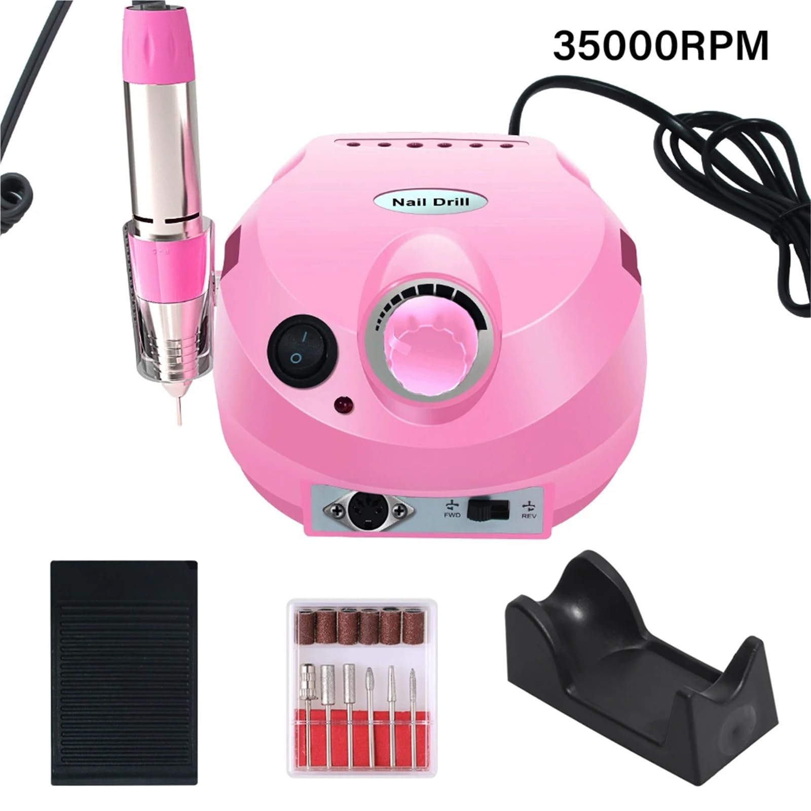 Adj table 20000RPM elektryczna wiertarka do paznokci szlifierka Pedicure zestaw do manicure sprzęt do polerowania (fioletowy-2000DMJ)