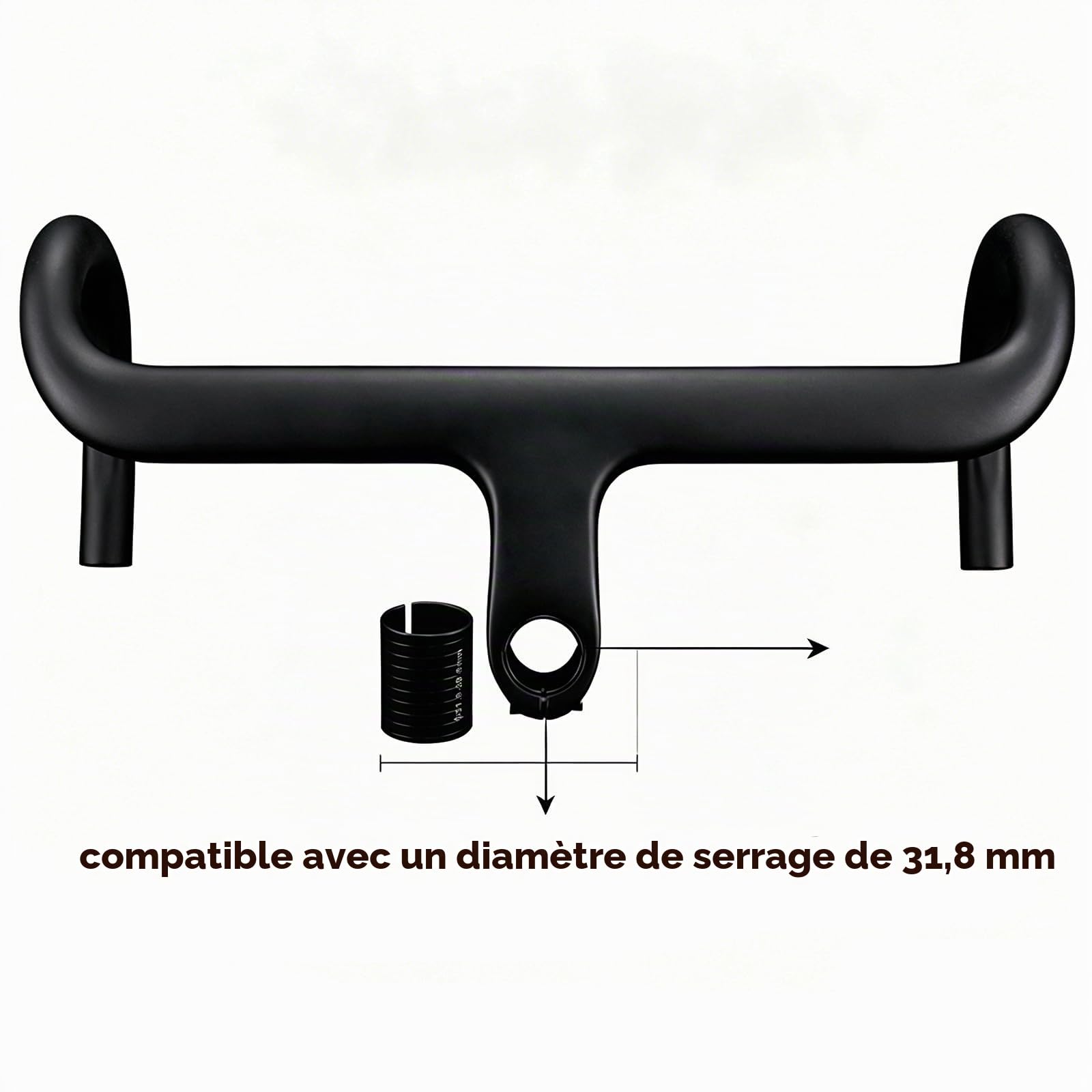 RXL SL guidon en carbonne velo de route 31.8/28.6mm intégré guidon vélo route carbone routage interne UD mat guidon course carbon 440 * 120mm