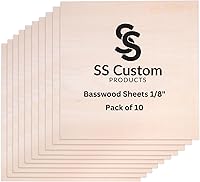 Vista 1 de Hojas de tilo para manualidades de 3 mm, hojas de madera contrachapada de 1/8 pulgada para corte láser, grabado en madera, modelos arquitectónicos