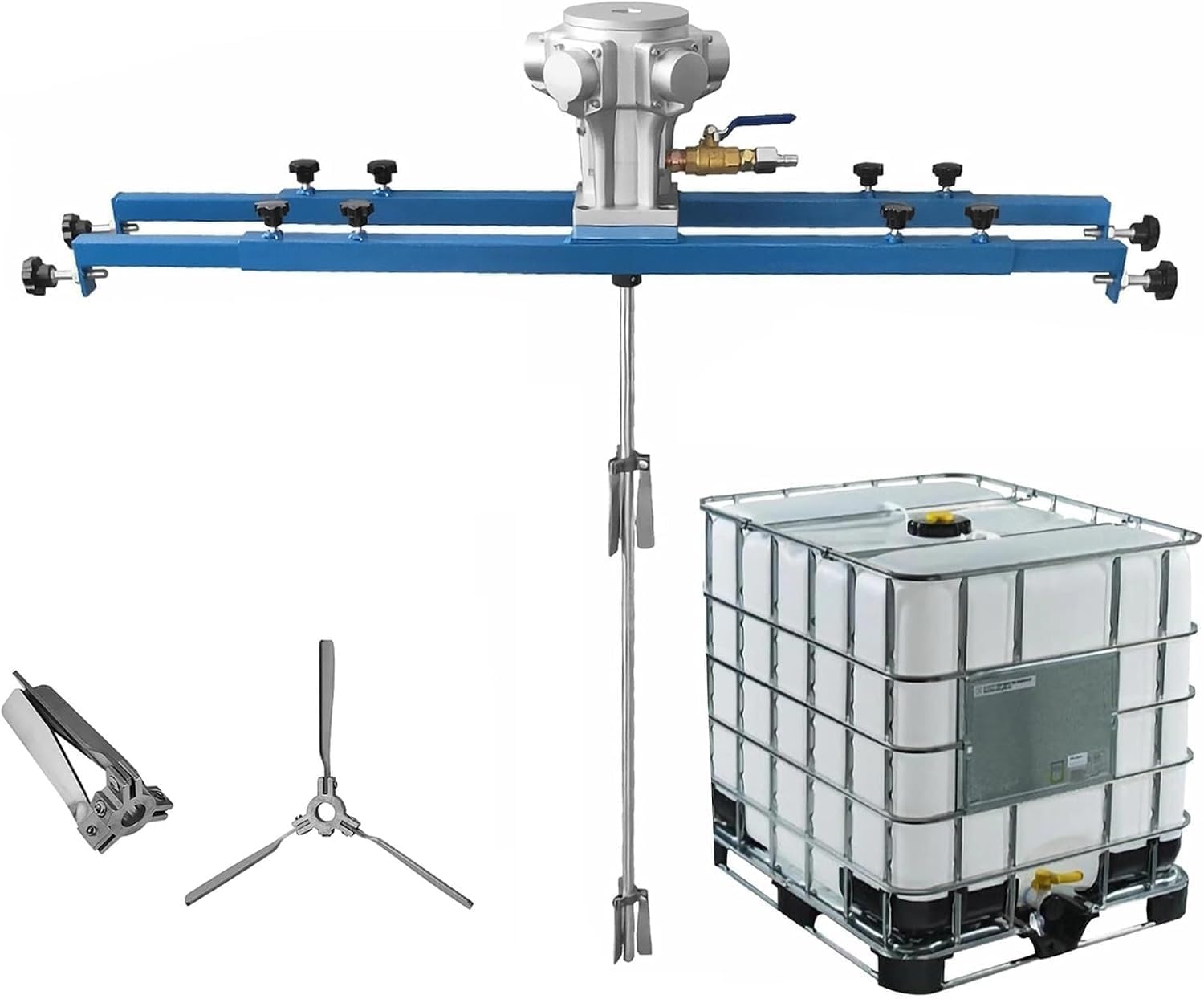 Mezclador neumático de Pintura con agitador de Aire IBC y hélice Plegable